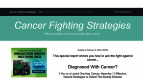 What Cancerfightingstrategies.com website looked like in 2023 (This year)