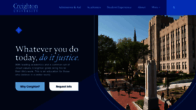 What Creighton.edu website looked like in 2023 (This year)