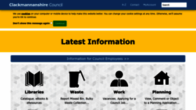 What Clacksweb.org.uk website looked like in 2023 (This year)