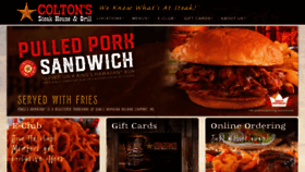What Coltonssteakhouse.com website looked like in 2023 (This year)
