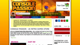 What Consolepassion.co.uk website looked like in 2023 (This year)