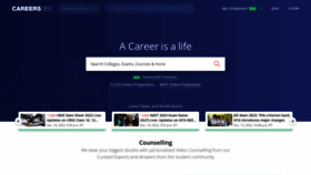 What Careers360.com website looked like in 2023 (This year)