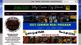 What Canoncityschools.org website looked like in 2023 (This year)