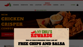 What Chilis.com website looked like in 2023 (This year)