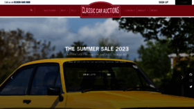 What Classiccarauctions.co.uk website looked like in 2023 (This year)