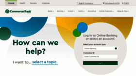 What Commercebank.com website looked like in 2023 (This year)