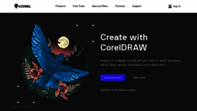 What Corel.com website looked like in 2023 (This year)
