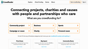 What Crowdfunder.co.uk website looked like in 2023 (This year)