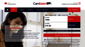 What Cambialo.pe website looked like in 2023 (This year)