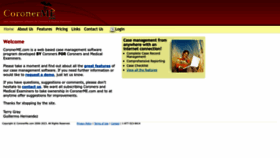 What Coronerme.com website looked like in 2023 (This year)