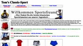 What Classic-sport.de website looked like in 2023 (This year)