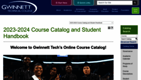 What Catalog.gwinnetttech.edu website looked like in 2023 (This year)