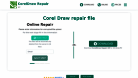 What Coreldraw.repair website looked like in 2023 (This year)