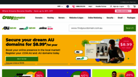 What Crazydomains.com.au website looked like in 2023 (This year)