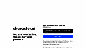 What Character.ai website looked like in 2023 (2 years ago)