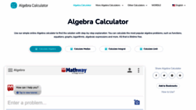 What Calculatoralgebra.com website looked like in 2023 (This year)