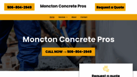 What Concretemoncton.com website looked like in 2023 (This year)