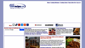 What Cooksrecipes.com website looked like in 2023 (This year)