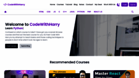 What Codewithharry.com website looked like in 2023 (This year)