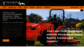What Colemanequip.com website looked like in 2023 (This year)