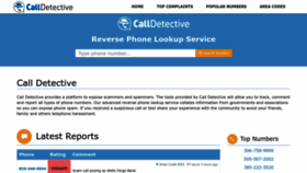 What Calldetective.net website looked like in 2023 (This year)
