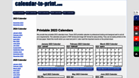 What Calendar-to-print.com website looked like in 2023 (This year)