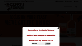 What Cappyswineandspirits.com website looked like in 2023 (This year)