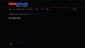 What Comiconlinefree.com website looked like in 2023 (This year)