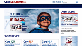 What Coredocuments.com website looked like in 2023 (This year)