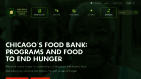 What Chicagosfoodbank.org website looked like in 2023 (This year)
