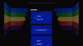 What Cybersecobservatory.com website looked like in 2023 (This year)