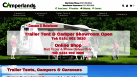 What Camperlands.co.uk website looked like in 2023 (This year)