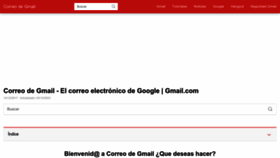 What Correodegmail.com website looked like in 2023 (This year)