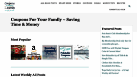 What Couponsforyourfamily.com website looked like in 2023 (This year)