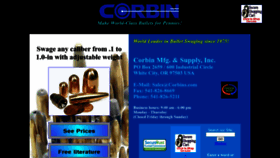 What Corbins.com website looked like in 2023 (This year)