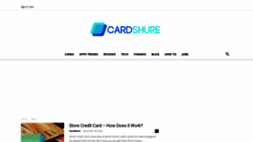What Cardshure.com website looked like in 2023 (This year)