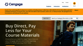 What Cengage.com website looks like in 2024 