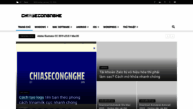 What Chiasecongnghe.net website looks like in 2024 