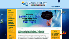 What Carolinaeastpediatrics.com website looks like in 2024 
