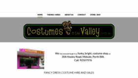 What Costumesinthevalley.com.au website looks like in 2024 