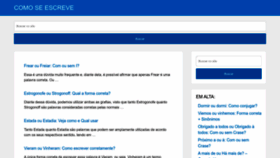What Comoescreve.com.br website looks like in 2024 