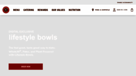 What Chipotle.com website looks like in 2024 
