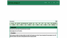 What Correo.enap.cl.dnstree.com website looks like in 2024 