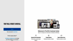 What Customercenter.wsj.com website looks like in 2024 