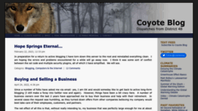 What Coyoteblog.com website looks like in 2024 