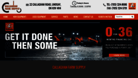 What Callaghanfarmsupply.com website looks like in 2024 