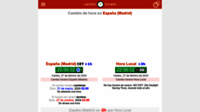 What Cambiohorario.com website looks like in 2024 