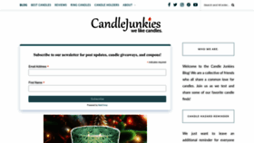 What Candlejunkies.com website looks like in 2024 
