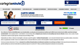 What Cartegriseminute.fr website looks like in 2024 