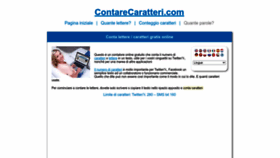 What Contarecaratteri.com website looks like in 2024 